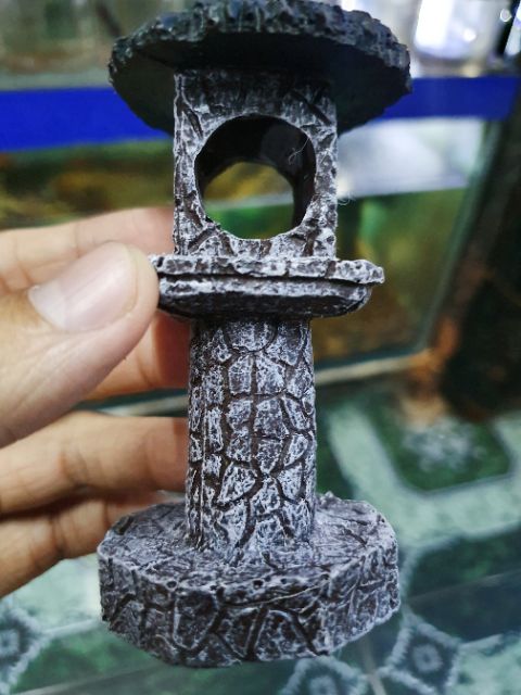 CỘT ĐÈN TRANG TRÍ HỒ CÁ NON BỘ 6x6x12cm