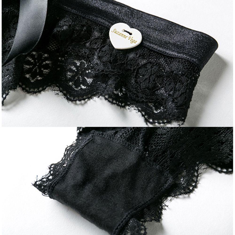 Quần Lót Lọt Khe Lưng Thấp Trong Suốt Thắt Nơ Thoáng Khí Cho Nữ