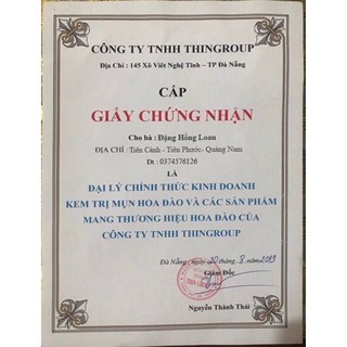 Kem mụn thảo dược hoa đào 2 weeks