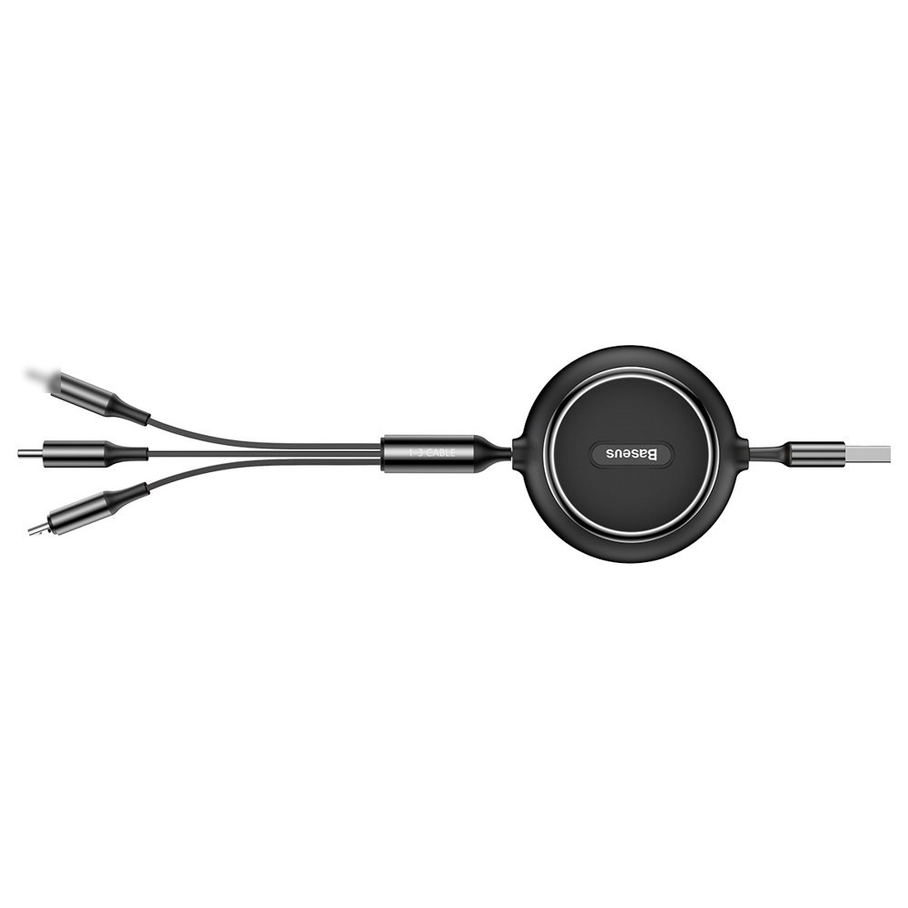 Cáp sạc dây rút 3 đầu Baseus Golden Loop 3 in 1 Elastic