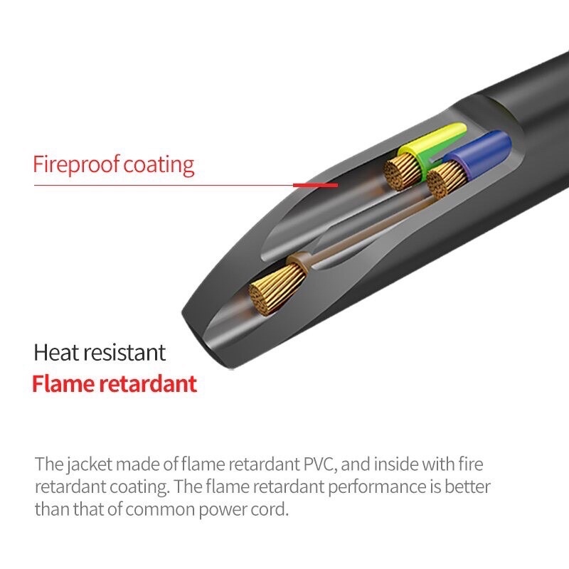 Dây nguồn 3 chân C13 lõi 3G x 0,75mm2 dài 1,5m chính hãnh NewLink cao cấp