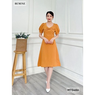 Đầm nơ ngực tùng xòe bồng bemine mt5486