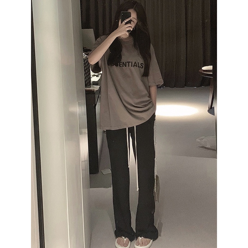 NRVP Áo thun tay ngắn cổ tròn 100% cotton thời trang phong cách Hàn Quốc cho nữ