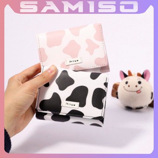 Ví nữ ngắn bò sữa cute đẹp cầm tay mini nhỏ gọn bỏ túi nhiều ngăn dễ thương NG43