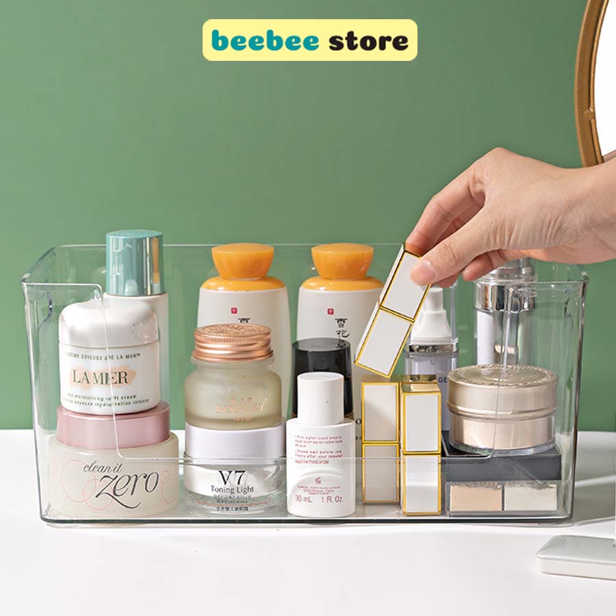 Khay Đựng Đồ Chữ U Trong Suốt Để Bàn, Tủ Quần Áo Siêu Tiện Ích Có Tay Cầm Q053