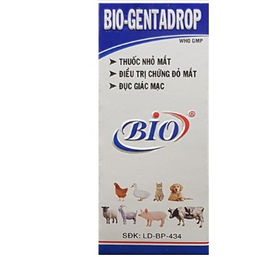 Thuốc nhỏ mắt Bio-GentaDrop điều trị trứng đỏ mắt viêm mắt ở chó meo thú cưng 5ml