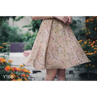 Váy hoa cổ thắt nơ Y166