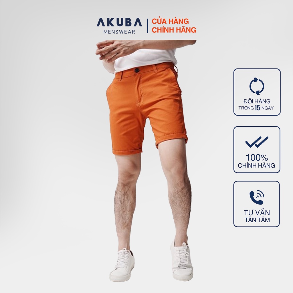 Quần Short Nam Kaki Trơn AKUBA | 904