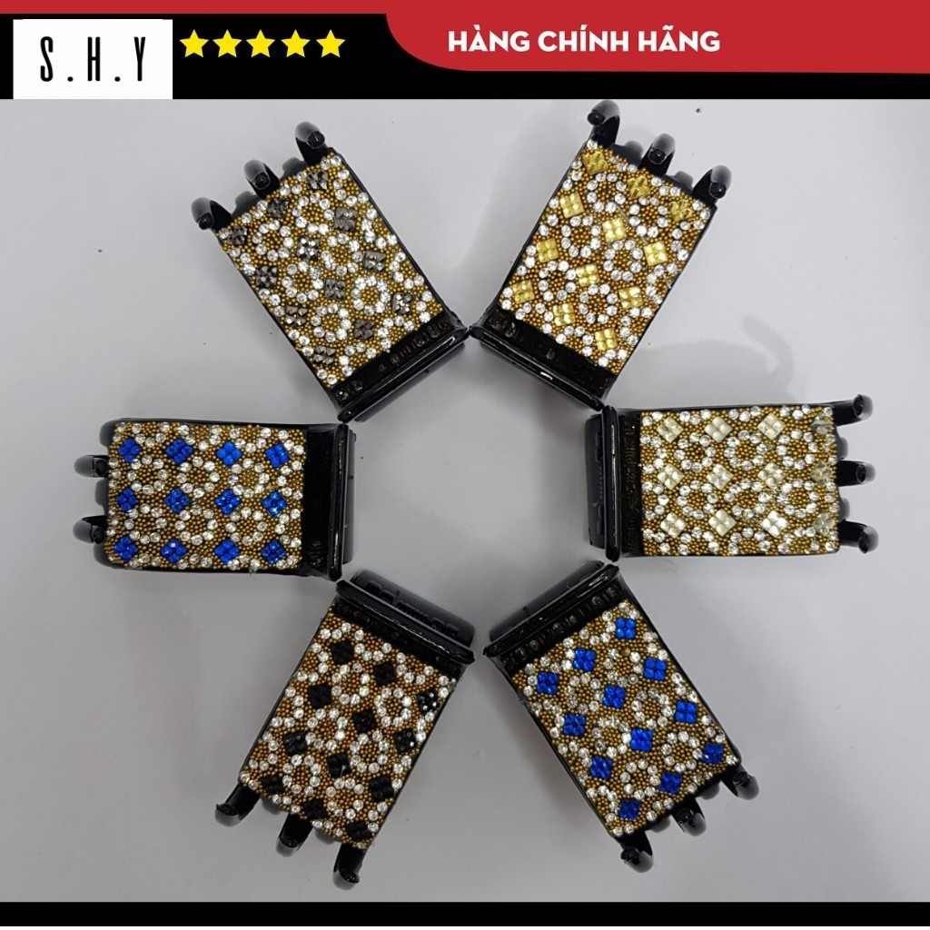 SET 12 Kẹp Tóc Càng Cua Đính Đá Cao Cấp (SET 12 Chiếc)