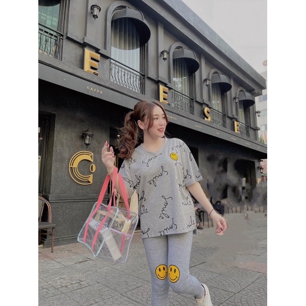 sét bộ thun tixi in cổ tròn ngắn tay