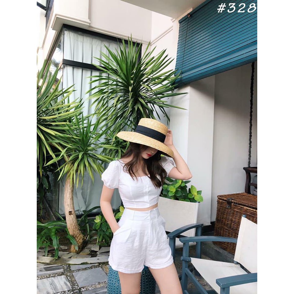 Set short trắng siêu xinh