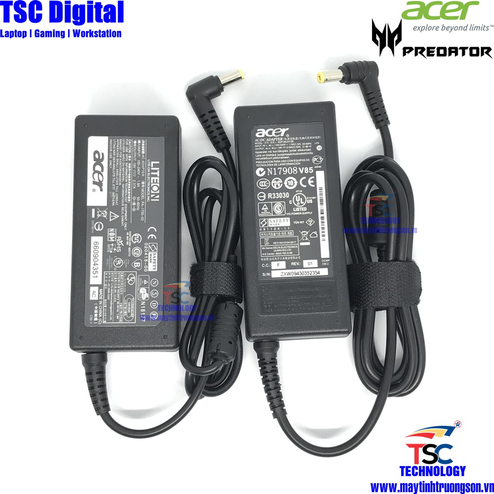 Sạc Laptop ACER 19V-3.42A Zin Chính Hãng | Adapter ACER 19V-3.42A