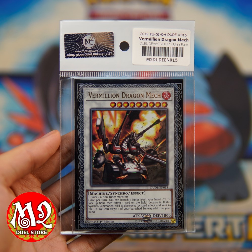 Thẻ bài yugioh DUDE-EN015Vermillion Dragon Mech - Ultra Rare -  Bảo quản M2SCCQ-LITE