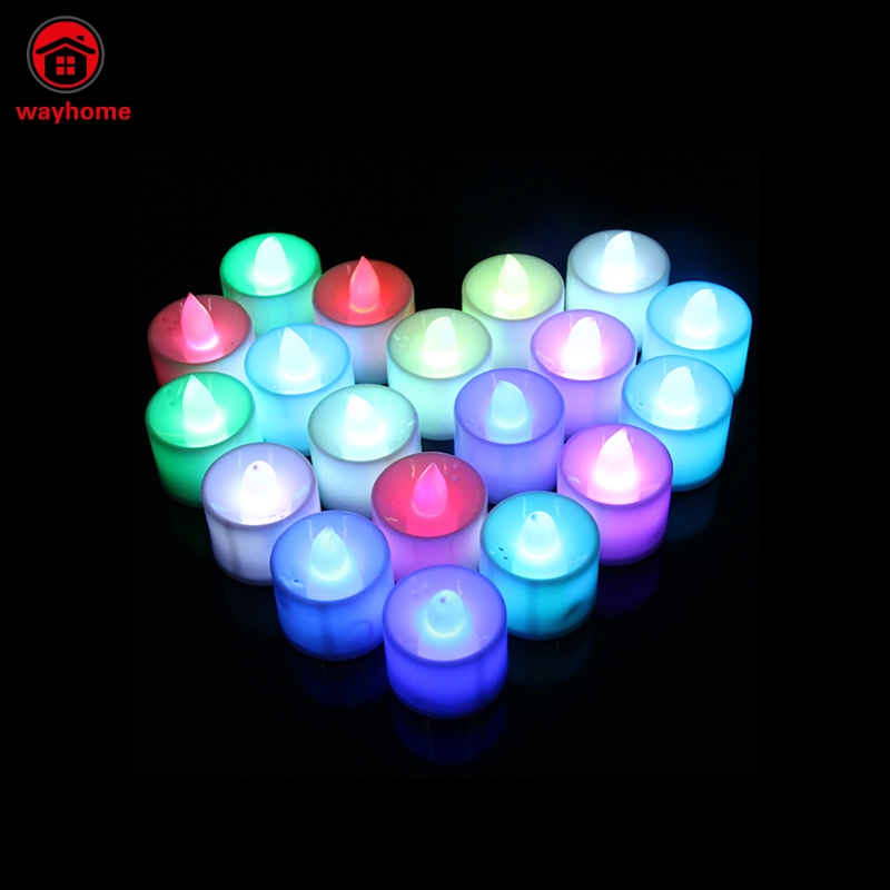 24Pcs Floating Flameless LED Tealight Tea Candles Light for Wedding Birthday Party Decoration Lamp 