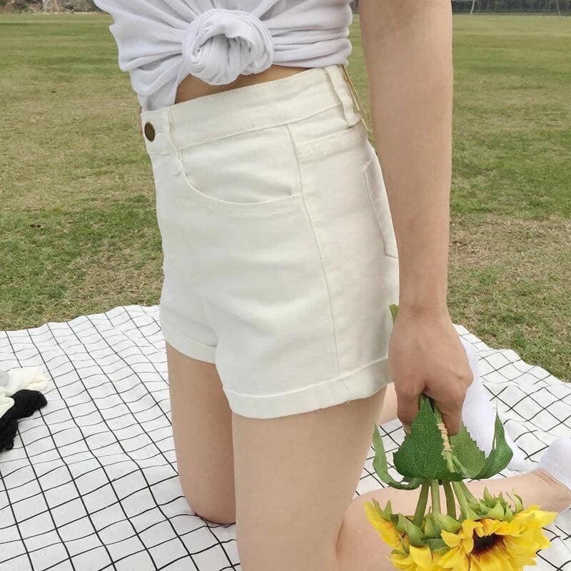 quần lật lai lưng cao ( vải kaki ) 3 SiZe s m l - hình thật - carotshop