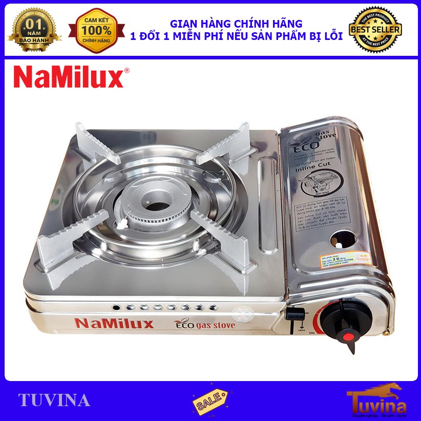 Bếp Ga Mini Inox Namilux PL-1911AS Tự Động Ngắt Ga - Hàng Chính Hãng (Bảo Hành 12 Tháng)