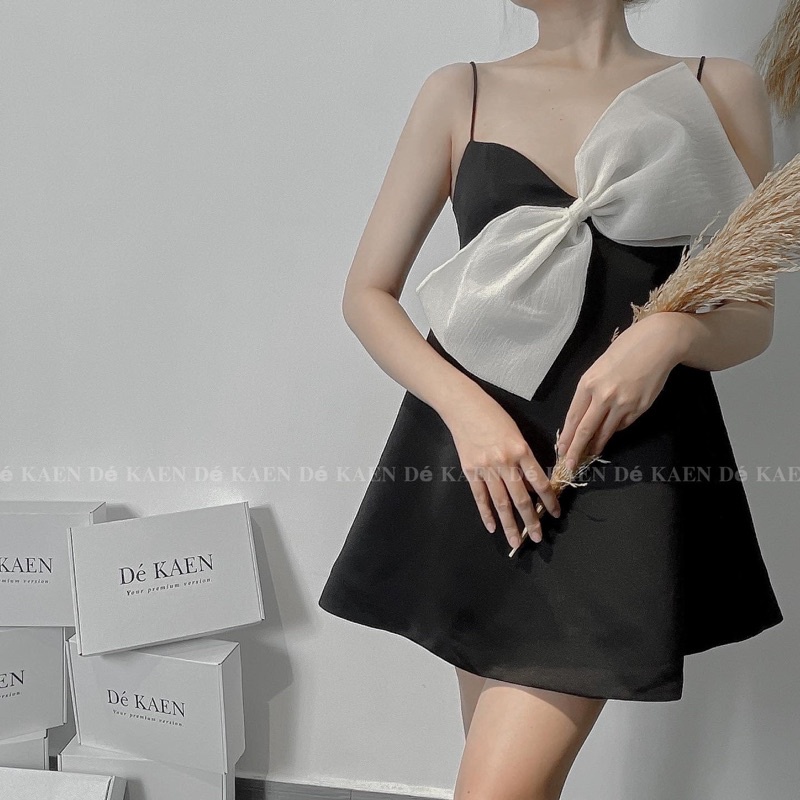 - Váy 2 dây phối nơ to siêu xinh và sang trọng - LORA DRESS