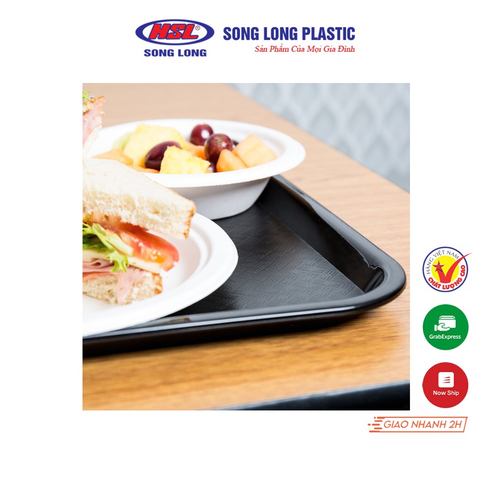 Khay Đựng Thức Ăn - Khay Vuông Hàn Quốc Song Long Plastic 2837 an toàn và dễ dàng vệ sinh(5654)