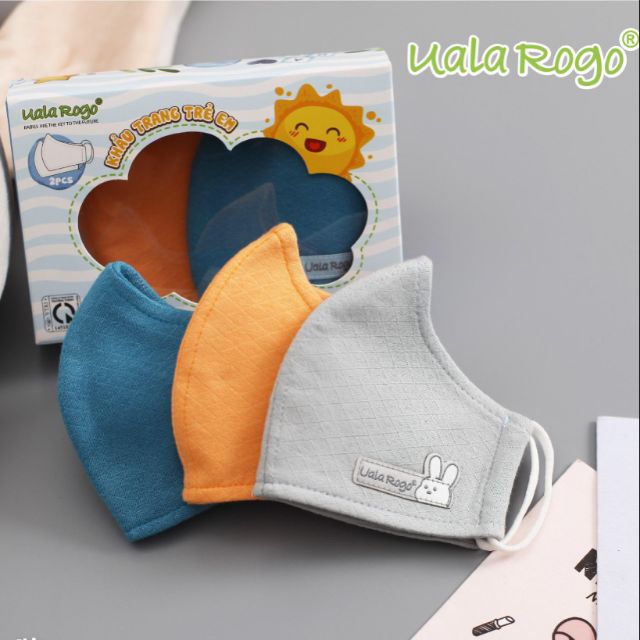 khẩu trang ualarogo cho bé màu unisex
