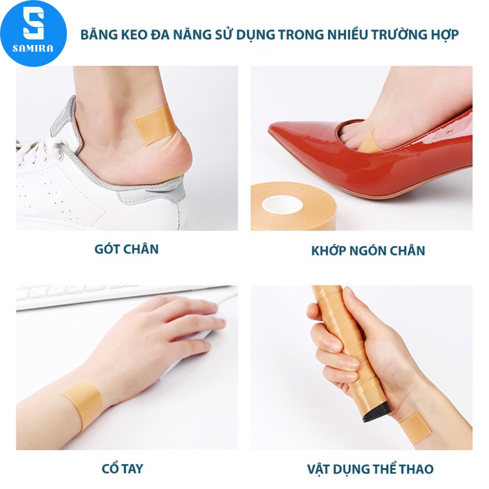 Cuộn băng keo đa năng 5m dán gót bảo vệ chân chống ma sát đau chân chai chân khi mang giày cao gót SA22