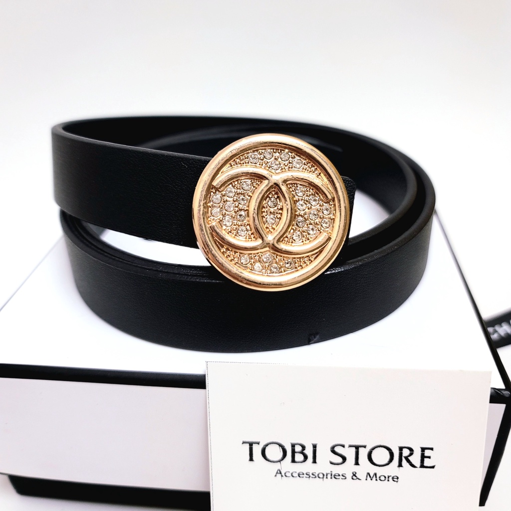 Thắt lưng nữ thương hiệu CC bản 2,5cm chất liệu da PU cao cấp bền đẹp TL20