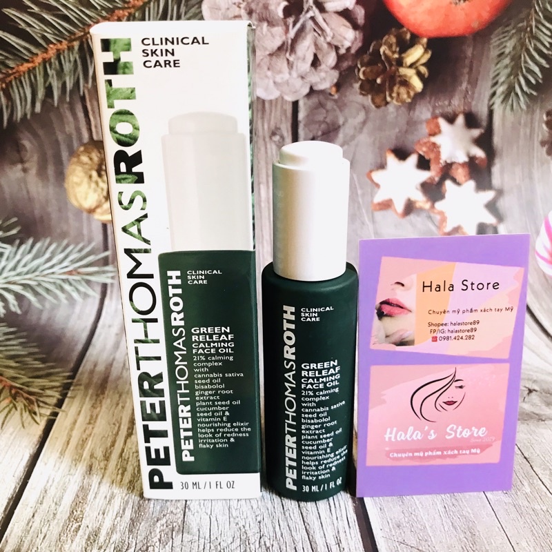 Peter Thomas Roth ✨ Dầu dưỡng da cho da nhạy cảm Green Relief Calming Oil