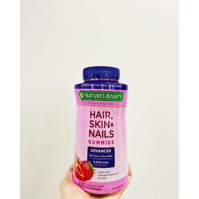 Kẹo dẻo đẹp da Nature's Bounty Hair, Skin & Nails, 230 viên từ Mỹ
