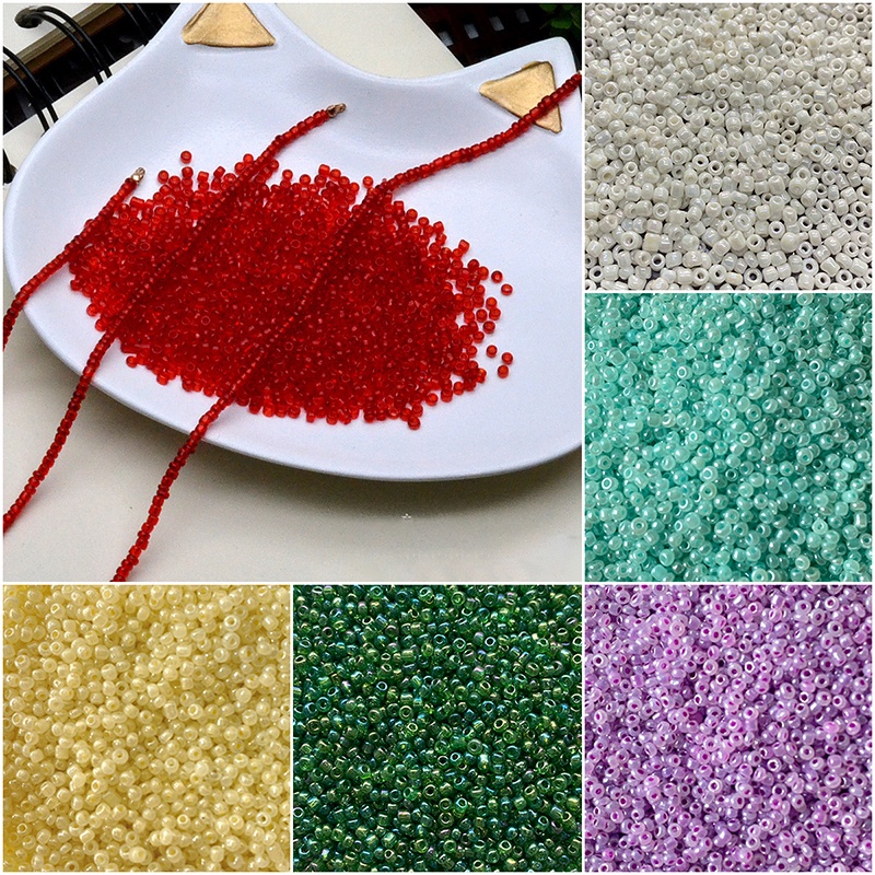 10 gram hạt cườm hạt xỏ chuỗi 2mm ~ khoảng 550 hạt nguyên liệu làm trâm làm trang sức cổ trang