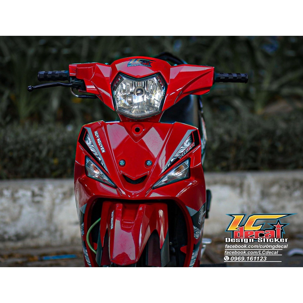 TEM RỜI mẫu Y11ZR 2022 cho Sirius Fi đỏ đen - không bay màu