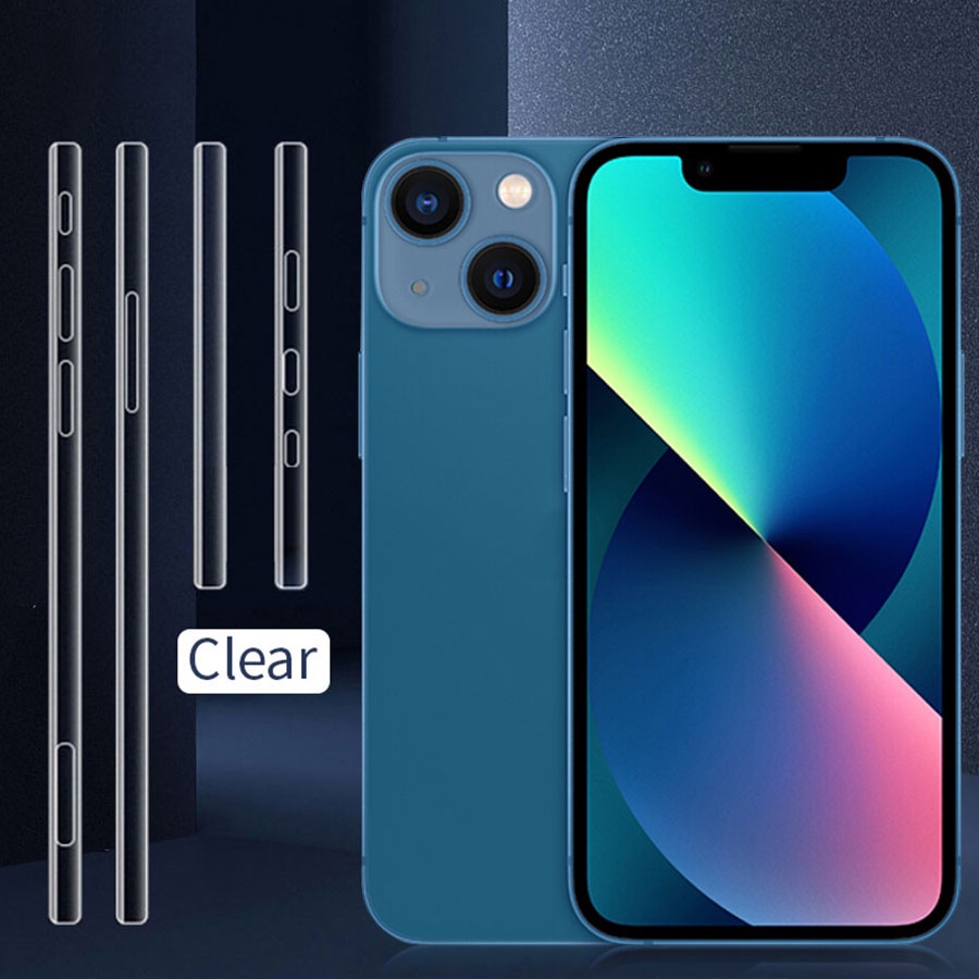 Miếng dán bảo vệ viền điện thoại siêu mỏng trong suốt chống trầy xước cho iPhone 12 13 14 15 Pro Max