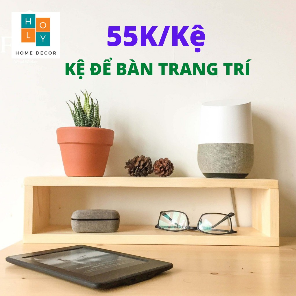 Kệ gỗ trang trí để bàn đa năng/ Giá sách để đồ tiện dụng bàn làm việc