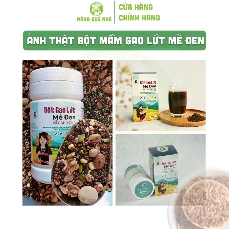 Bột Gạo Lứt Mè Đen Thực Dưỡng Giảm Cân Lợi Sữa Ăn Liền Cô gái Bh nong 500gr