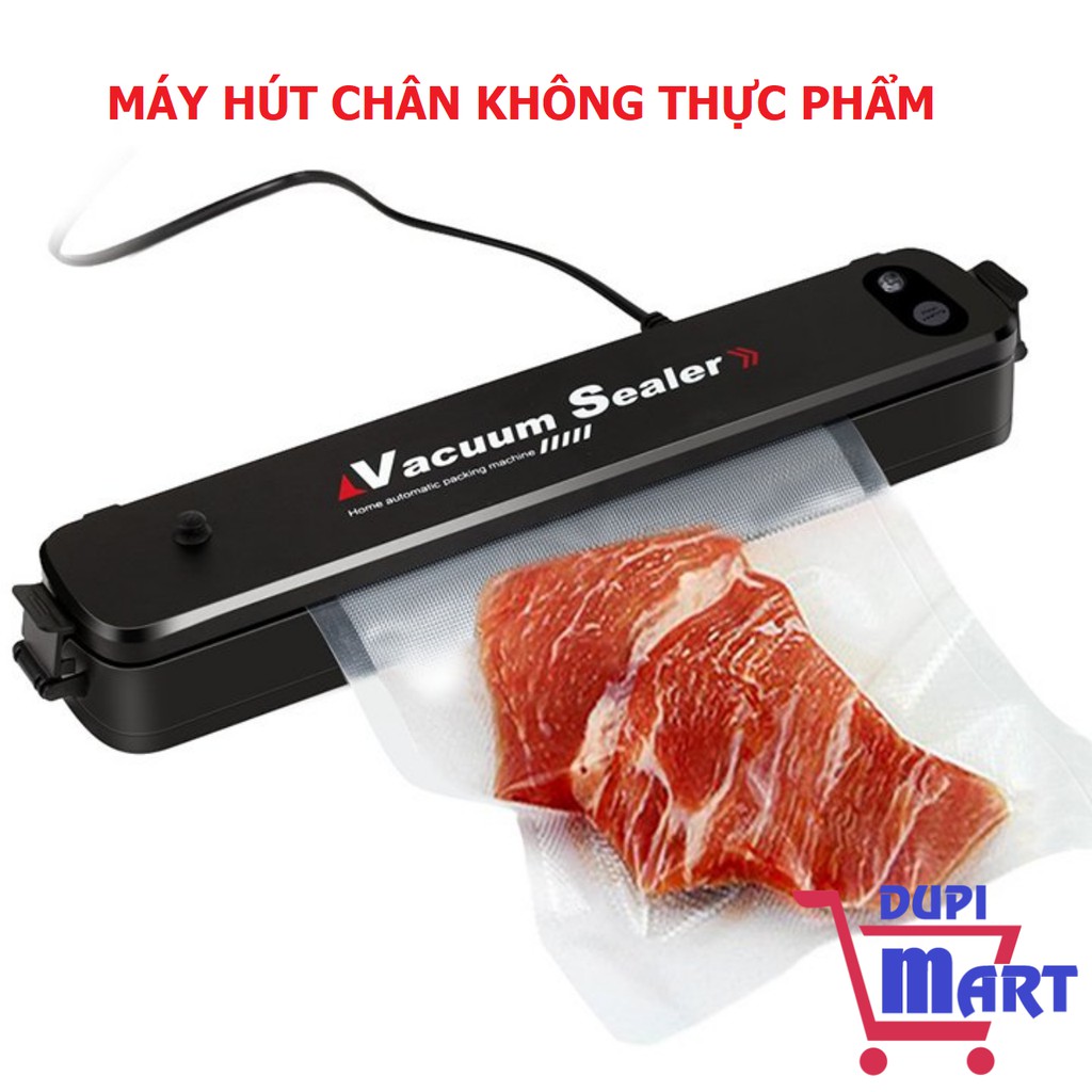 [SIÊU TIỆN ÍCH] Máy Hút Chân Không Thực Phẩm Kiêm Hàn Miệng Túi Vancuum Sealer 90W Tặng Kèm 10 Túi Nhám Hút Chân Không