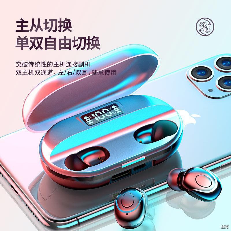 ☃ﺴ✹Tai nghe bluetooth kép không dây thật in-ear mini siêu nhỏ thể thao Huawei OPPO Apple vivo phổ thông