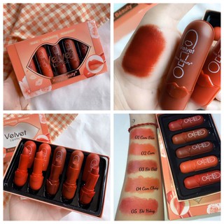 Set 5 son thỏi Velvet Kiss Beauty lipstick hàng thanh lý kho cuối năm SALE GIẢM GIÁ SỐC SỐ LƯỢNG CÓ HẠN