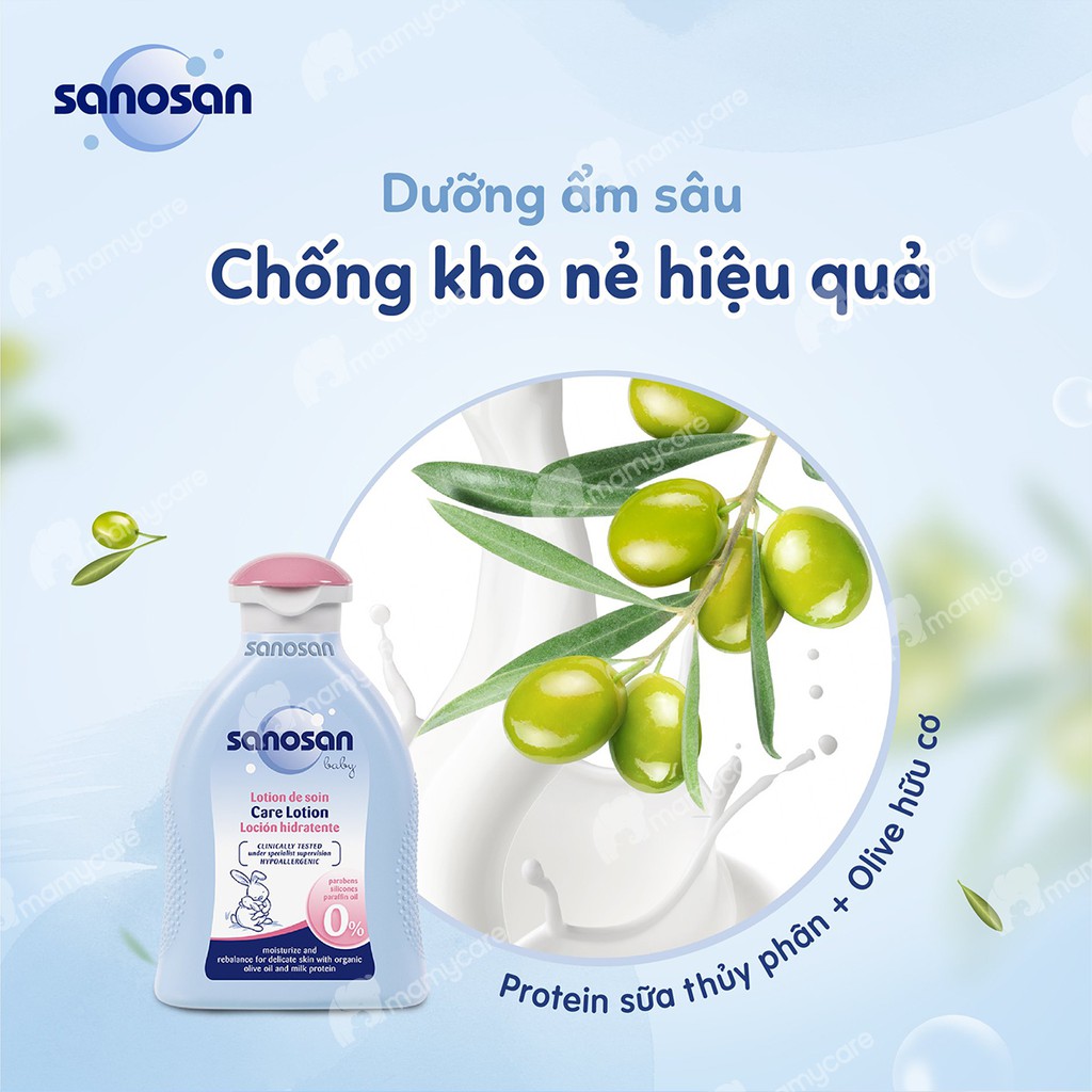 Sữa dưỡng thể Sanosan cho bé da chàm thể tạng và nhạy cảm 50ml - MAMYCARE