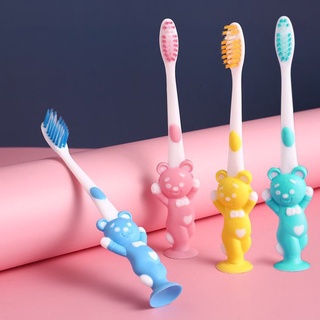 Set 4 bàn chải hình thú cho bé có đế hít xuất Nhật