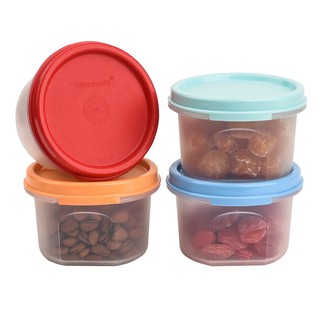 Tupperware bộ 4 hộp trữ mát đựng đồ khô dung tích 200ml nắp trộn màu TU08