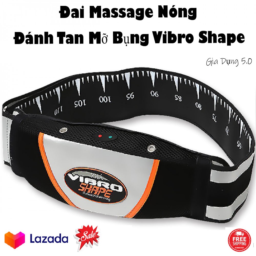 Đai massage Vibro shape cao cấp giúp giảm mỡ toàn thân nhanh chóng, hiệu quả - Bảo hành 1 đổi 1 toàn quốc