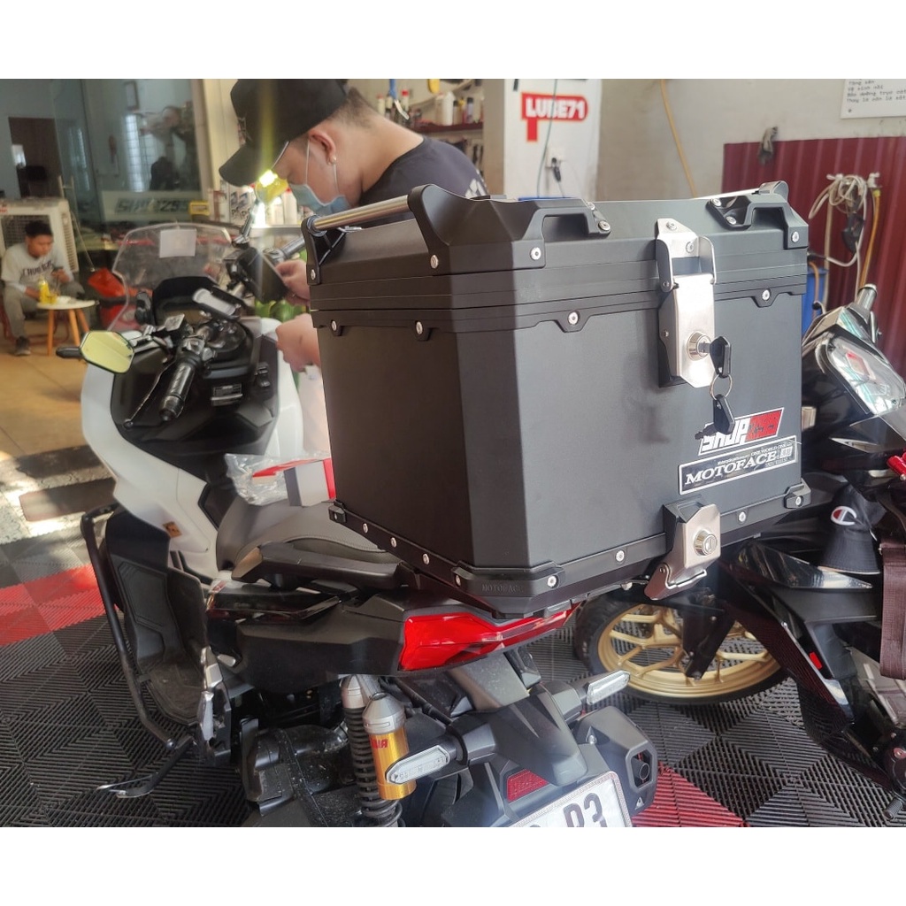 Thùng Nhôm Đen MOTOFACE Chính Hãng 40L