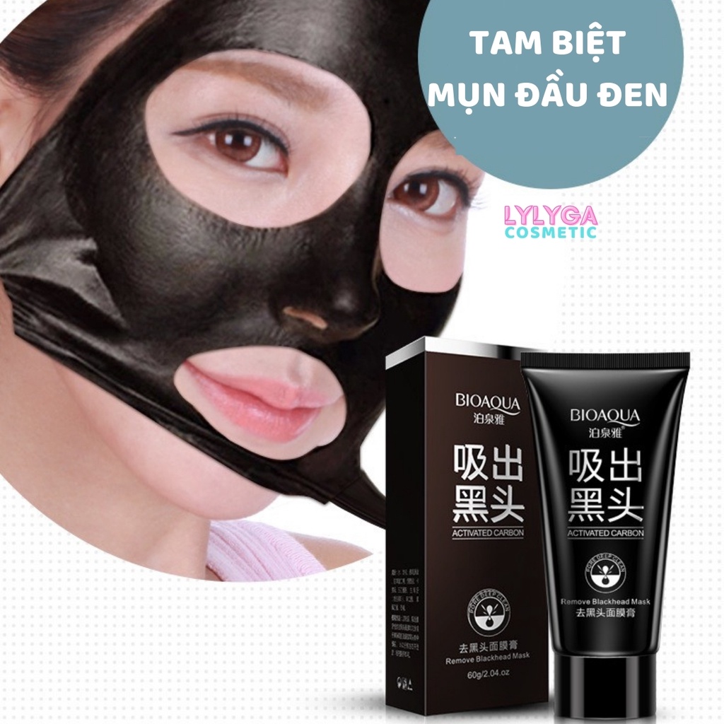 Gel lột mụn đầu đen BIOAQUA 60g Than Tre Mặt nạ lột mụn cám hiệu quả an toàn tại nhà MN17