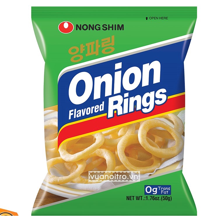 Bánh snack Nongshim Onion Ring vị Hành gói 50gr