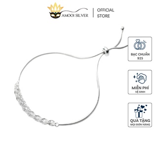 Lắc Tay Bạc S925 Dây Rút Đuôi Phụng Đính Đá Cao Cấp - Amooi Silver AT32