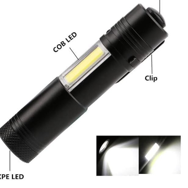 Mới Đèn Pin Mini Xpe Cob Led / Swat / Swat / Đèn Cảnh Sát / Đèn Pin Sạc Lại Được Kuke Sx-U3