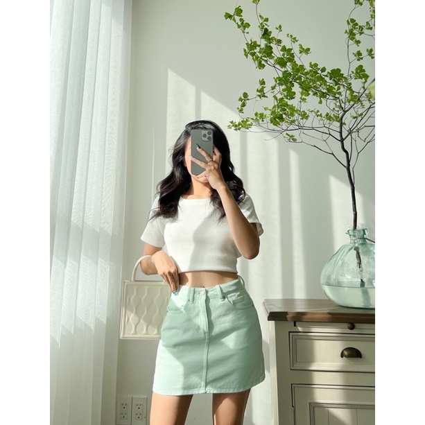 Chân Váy Jean Màu Sắc Có Lót Trong Sofmwear
