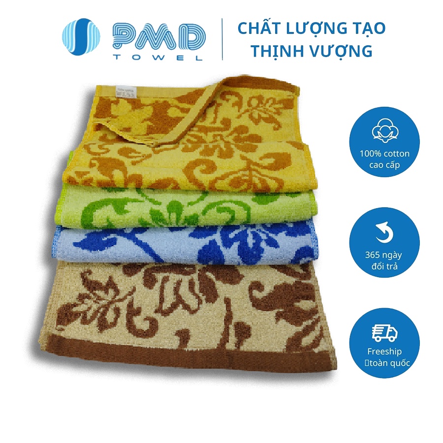 Khăn lau mặt cotton 100% siêu mềm thấm nước cực tốt không phai màu sổ lông kháng khuẩn tốt cho da