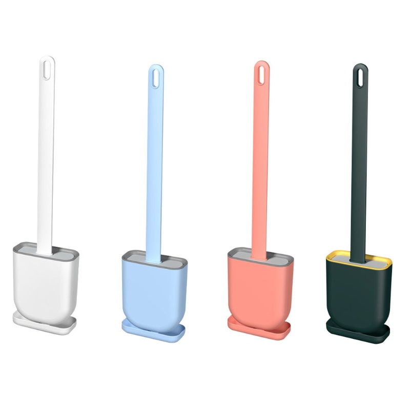 Bàn Chải Cọ Bồn Cầu Đầu Phẳng Gắn Tường Bằng Silicone