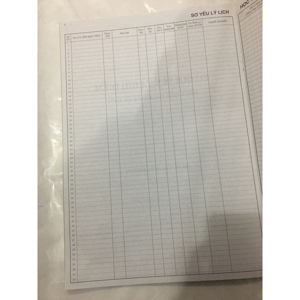 Sổ Gọi Tên Và Ghi Điểm GDTX và THPT