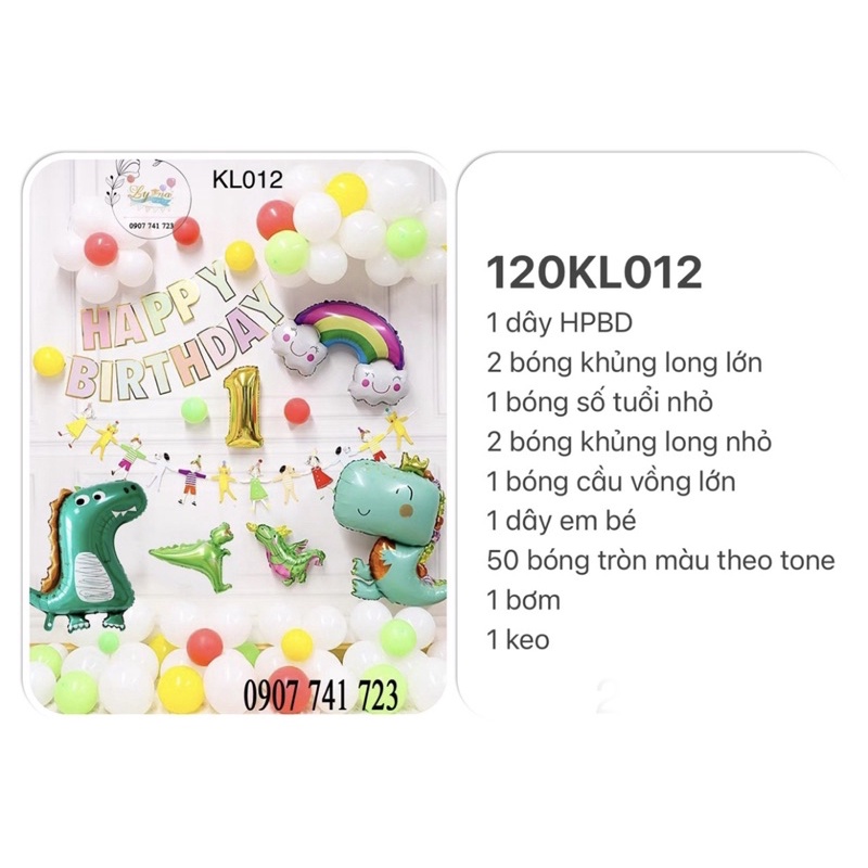 Set trang trí sinh nhật,set bóng trang trí cho bé
