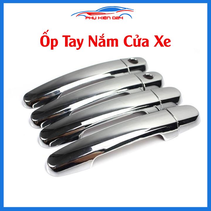 Bộ ốp hõm tay nắm cửa mạ crom chống trầy xước xe Innova 2008-2009-2010-2011-2012-2013-2014-2015-2016